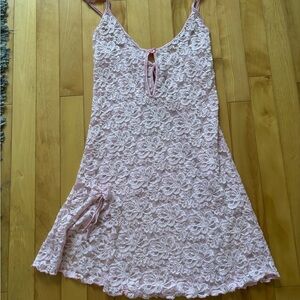 Victoria's Secret Pink Floral Lace Chemise